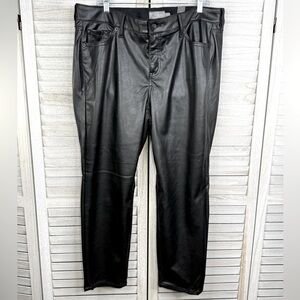 TORRID Perfect Skinny Faux Leather High Rise Pant Deep Black-18R